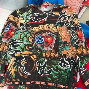 Supreme Bodysuit Waffle Long Sleeve Top 100% Cotton Crewneck Shirt Mens Med Sz.